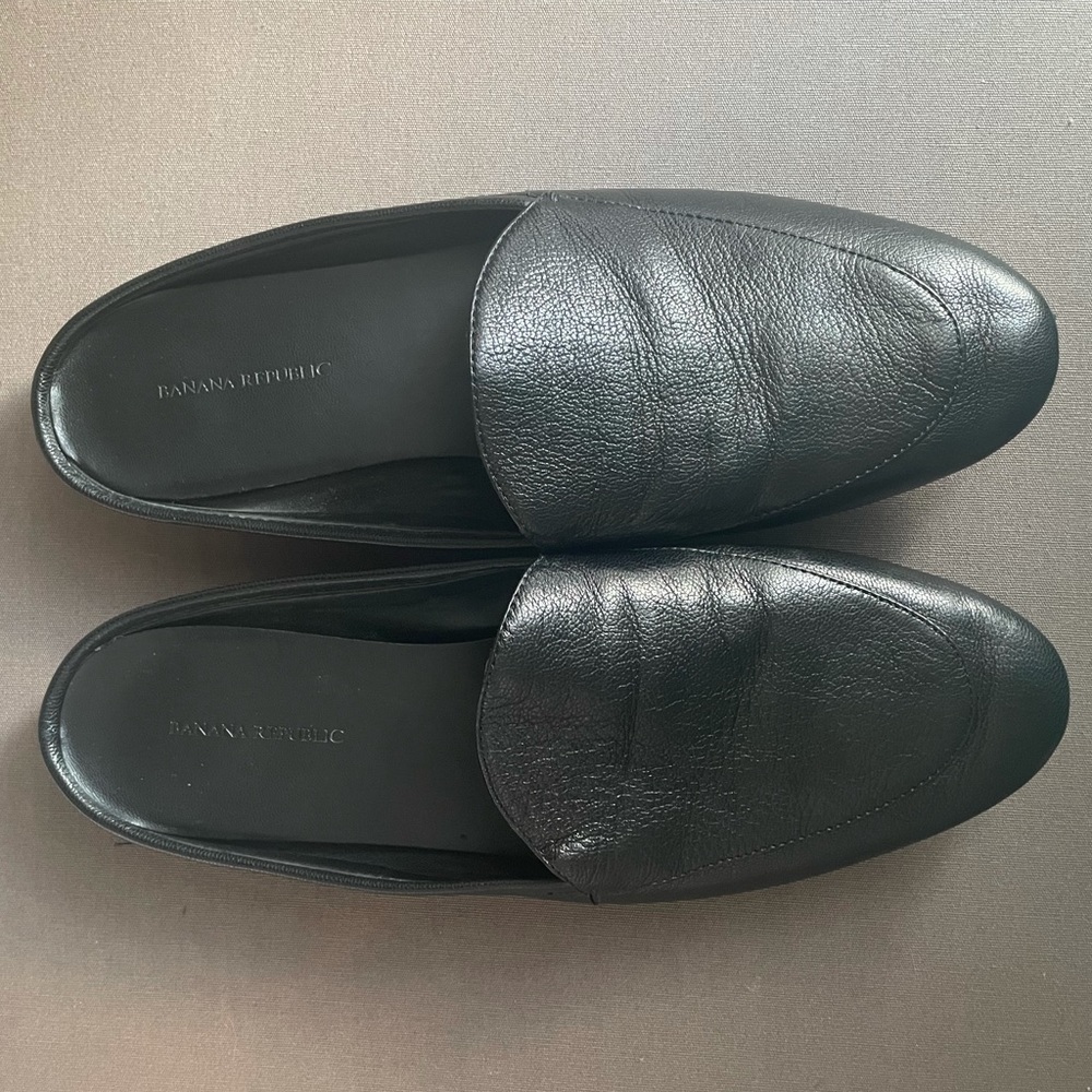 Banana Republic Women's Flat Mules Shoes 10 Black